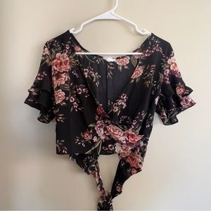 3/$20 Floral Wrap Blouse